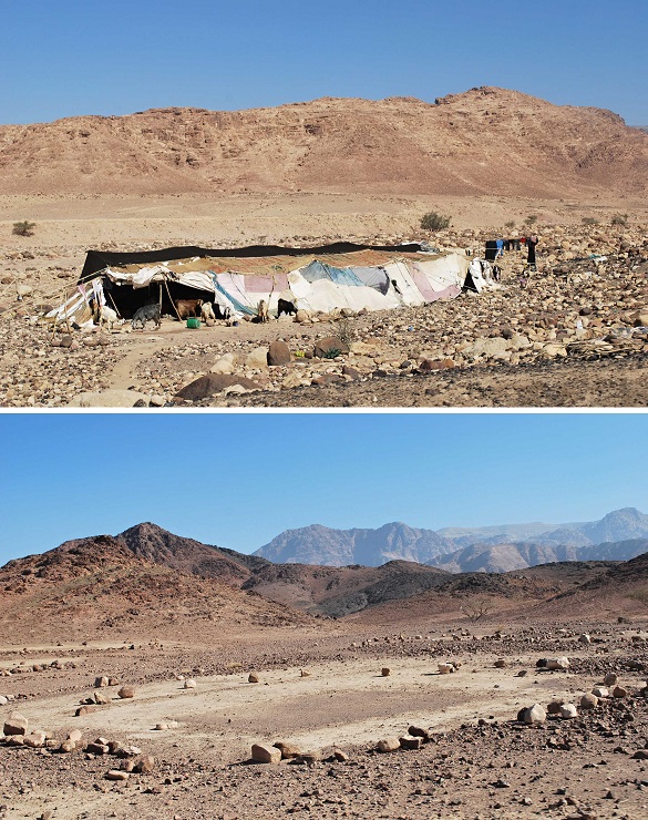 The camp of nomads and its subsequent archaeological image.